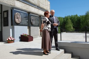 Выступление дочери Н.П. Юшкина на открытии мемориальной доски