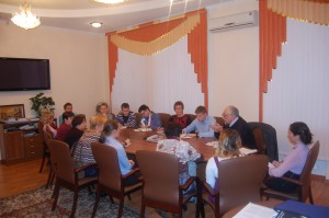 Представители Совета молодых ученых и Профсоюзной организации на встрече с А.М. Асхабовым
